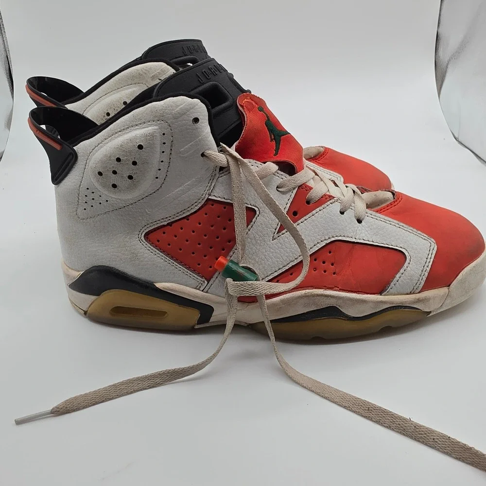 Jordan 6 Retro Gatorade Mens Size 13 White Orange Fair 384664-145 Summit White